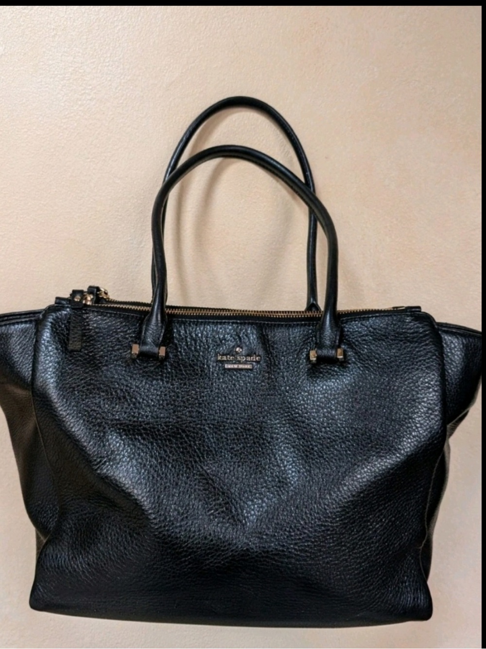 kate spade Black Pebbled Leather Tote